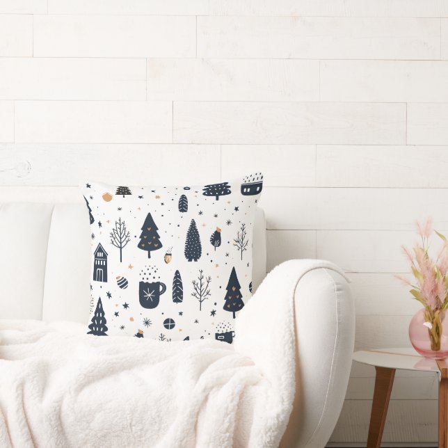 Cojín Decorativo Festividad de Navidades Neutrales Mínimos Modernos (Sofá)