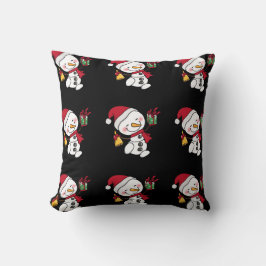 Cojín Decorativo Festividad en invierno de Snowman Pillow