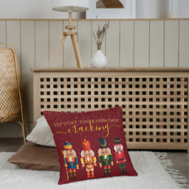 Cojín Decorativo Festividad moderna de Navidad Red Cute Nutcracker