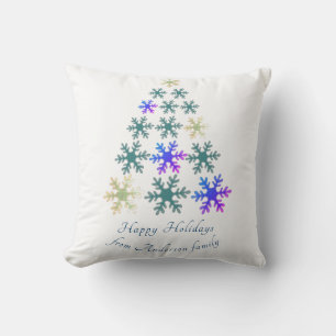 Cojín Decorativo Festividad navideña con copo de nieve