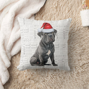 Cojín Decorativo Festividades de Cane Corso Dog Lover Navidades