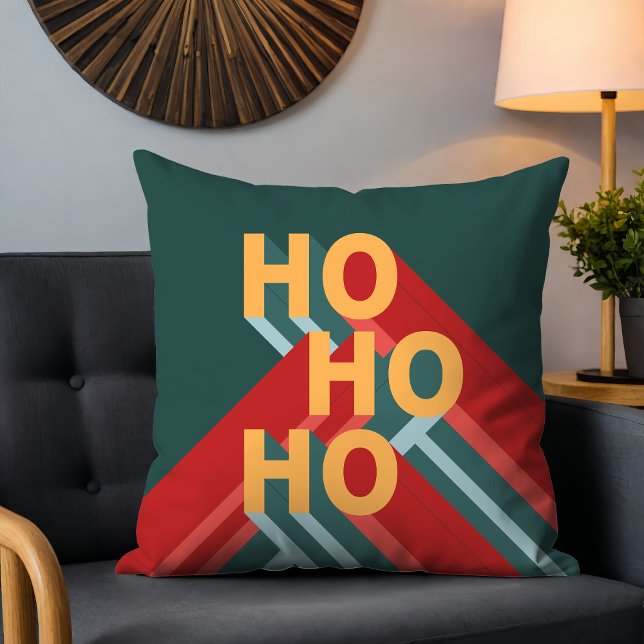 Cojín Decorativo Festividades festivas del Retro Bauhaus Ho Ho Navi (Subido por el creador)