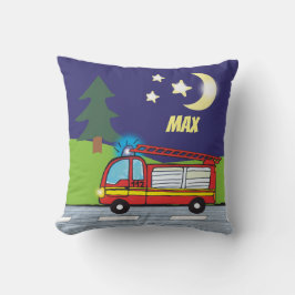Cojín Decorativo Feuerwehrauto Nacht | personalisierbares Kissen 