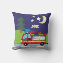Cojín Decorativo Feuerwehrauto Nacht | personalisierbares Kissen 