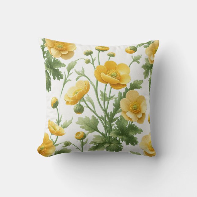 Cojín Decorativo Field of yellow poppies Pillow (Anverso)