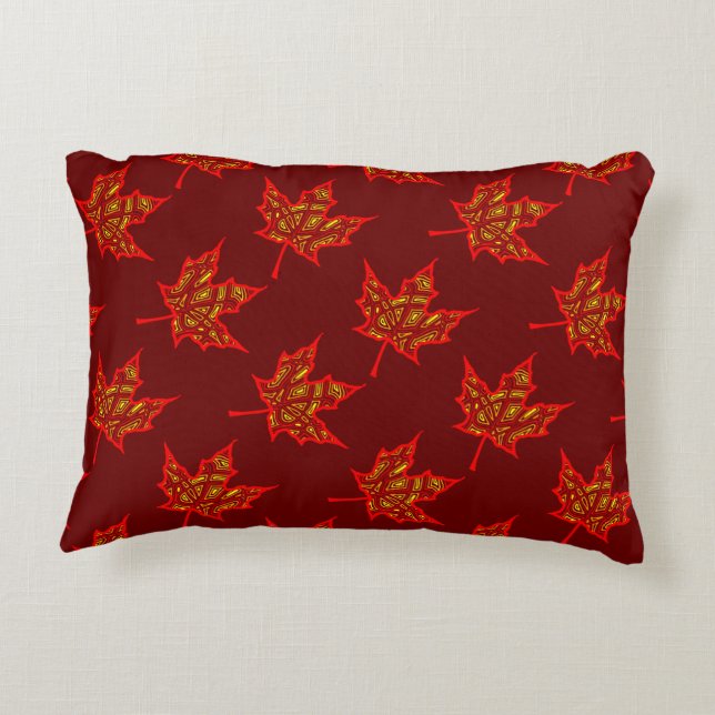 Cojín Decorativo Fiery Leaves (Reverso)