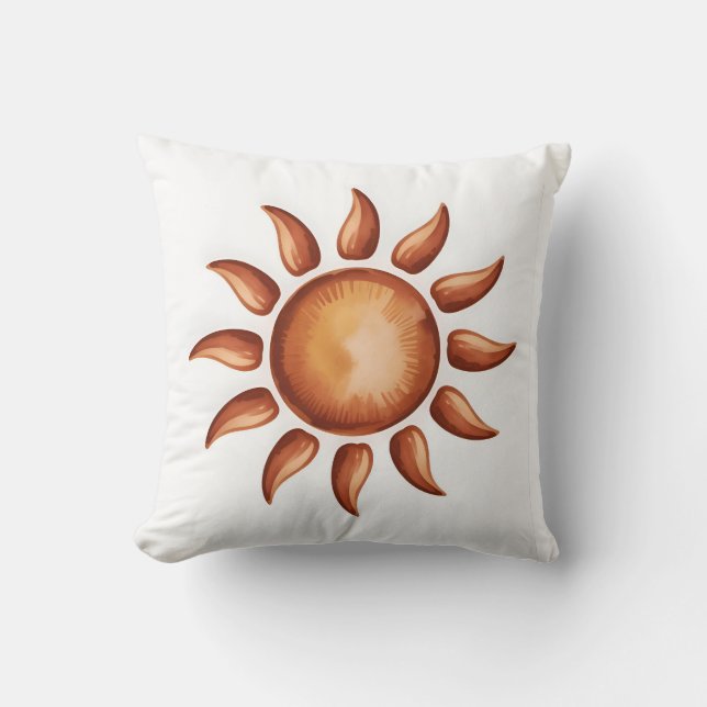 Cojín Decorativo Fiesta Arcoíris Estética Boho (Anverso)