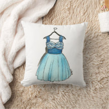 Fiesta azul Vintage Retro Prom de moda de los años