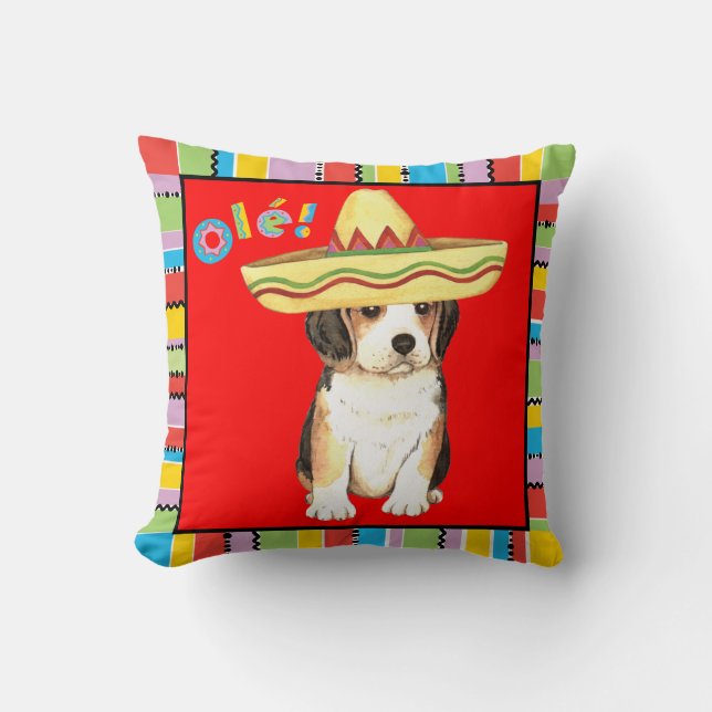 Cojín Decorativo Fiesta Beagle (Anverso)