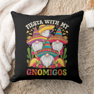 Cojín Decorativo Fiesta Con Mis Gnomigos Gnome Cinco De Mayo