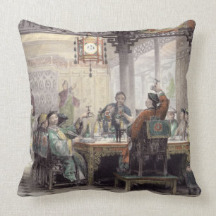 Cojín Decorativo Fiesta de cena en la casa de un mandarín, de