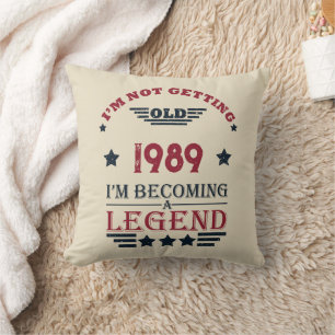 Cojín Decorativo Fiesta de cumpleaños 35 vintage personalizada