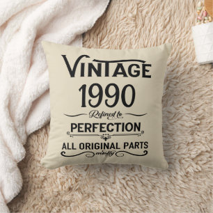 Cojín Decorativo Fiesta de cumpleaños 35 vintage personalizada