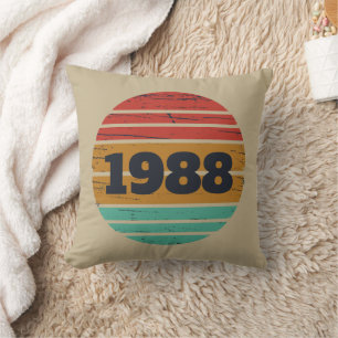 Cojín Decorativo Fiesta de cumpleaños 35 vintage personalizada