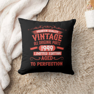 Cojín Decorativo Fiesta de cumpleaños 75 vintage personalizada