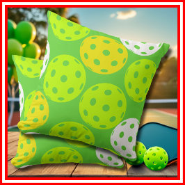 Cojín Decorativo Fiesta de cumpleaños de pelota deportes verdes