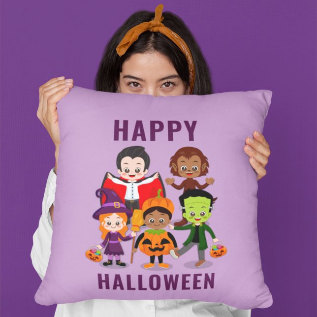 Cojín Decorativo Fiesta de disfraces de niños de Halloween (Subido por el creador)