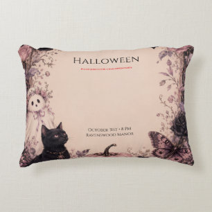 Cojín Decorativo Fiesta de Halloween Botánica Oscura y Elegante