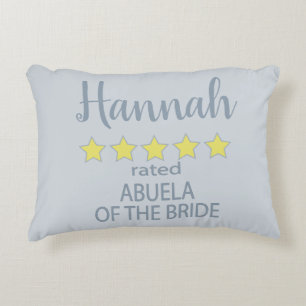 Cojín Decorativo Fiesta de novias y bodas 5 estrellas Abuela de nov