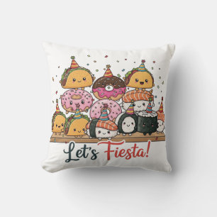 Cojín Decorativo Fiesta de picnic Kawaii
