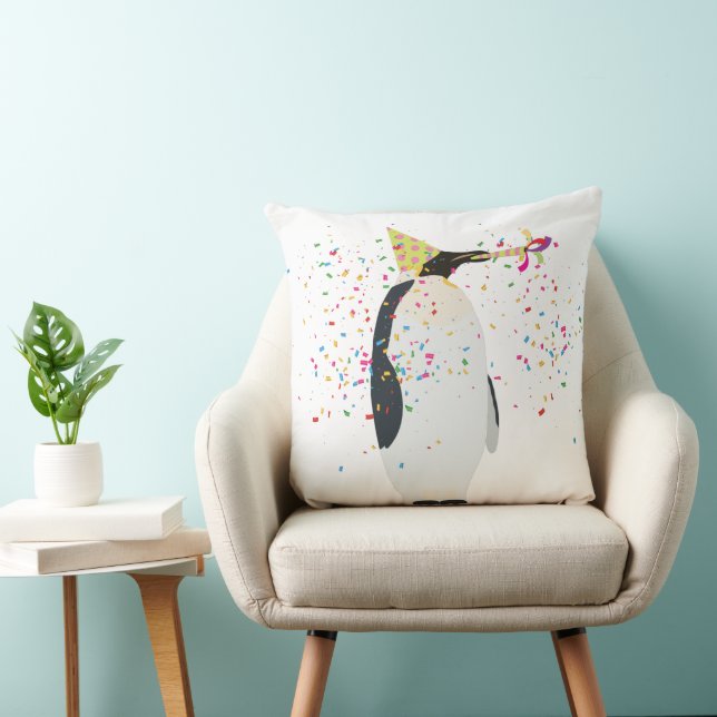 Cojín Decorativo Fiesta de pingüinos - Animales con Fiesta (Silla)