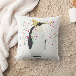Cojín Decorativo Fiesta de pingüinos - Animales con Fiesta