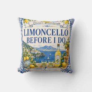 Cojín Decorativo Fiesta de soltera con limón italiano personalizado