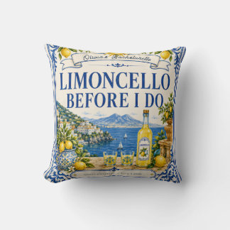 Cojín Decorativo Fiesta de soltera con limón italiano personalizado