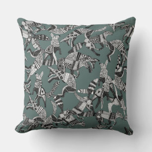 Cojín Decorativo fiesta de zorro de madera