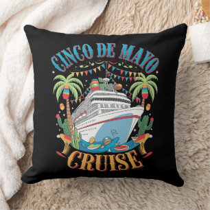 Cojín Decorativo Fiesta del barco mexicano Cinco De Mayo