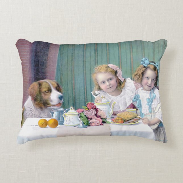 Cojín Decorativo Fiesta del té de cosecha (Anverso)