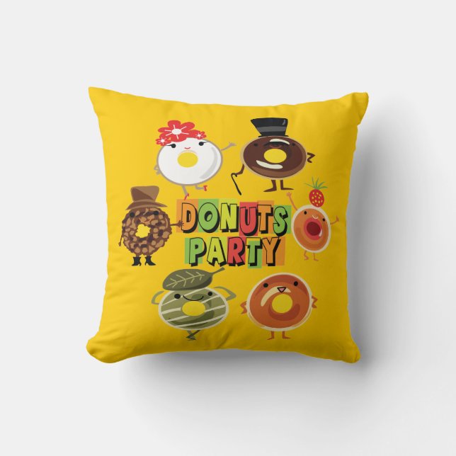 Cojín Decorativo Fiesta Donuts (Anverso)