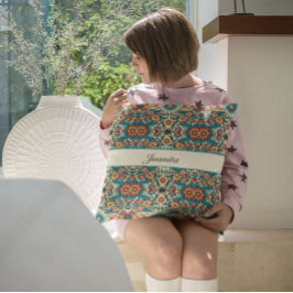 Cojín Decorativo Fiesta florece, personalizable