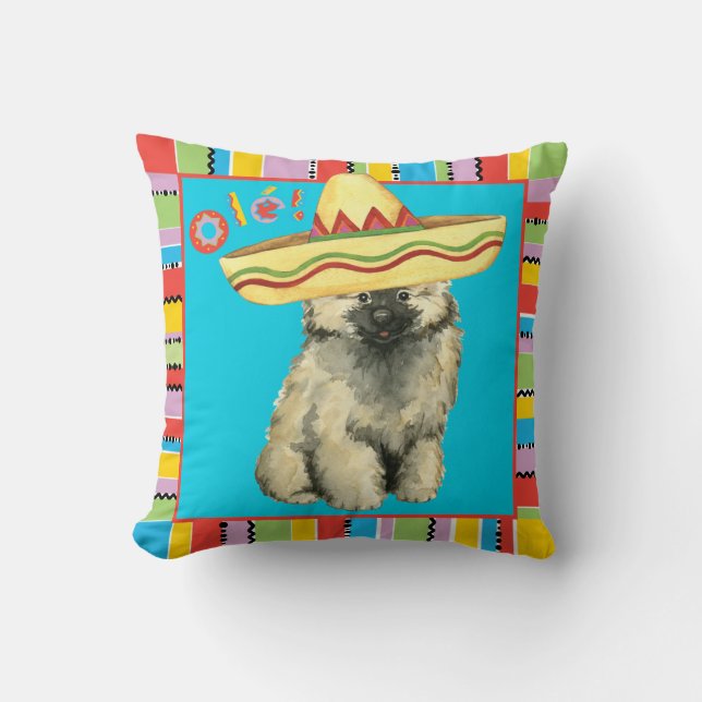 Cojín Decorativo Fiesta Keeshond (Anverso)