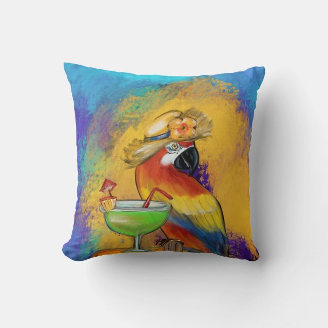 Cojín Decorativo Fiesta Parrots (Anverso)