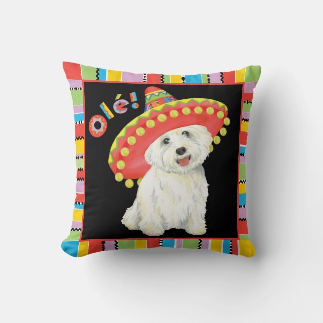 Cojín Decorativo Fiesta Westie (Anverso)