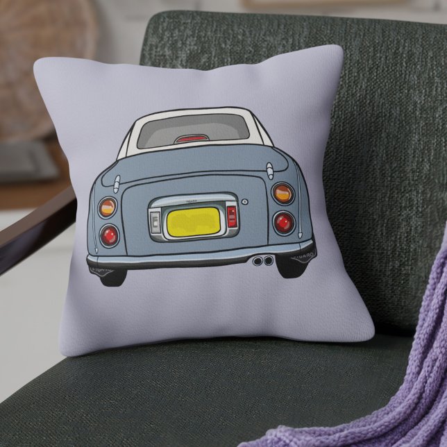 Cojín Decorativo Figaración Cute Lapis Gray Figaro Car Lilac (Fun lapis grey figgy on a lilac pillow perfect for your car or home)