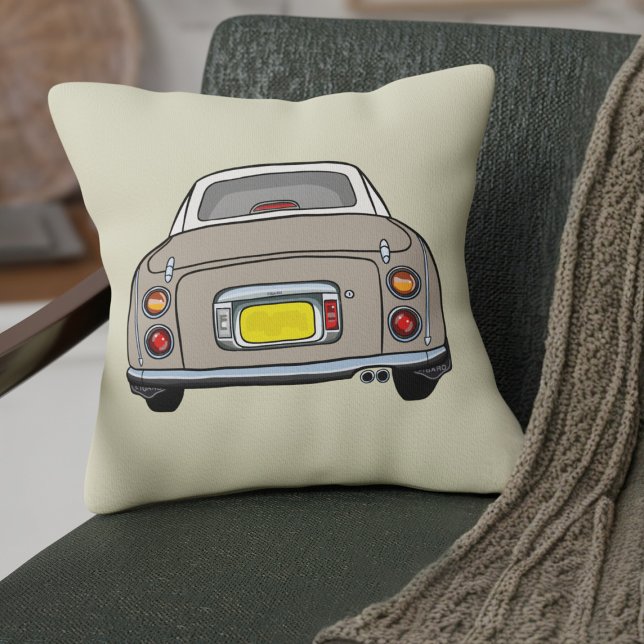 Cojín Decorativo Figaraciones Cute Topaz Mist Figaro Car Beige (Fun topaz figgy on a beige pillow perfect for your car or home)