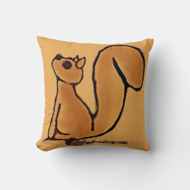 Cojín Decorativo figdewdrop Squirrel sit Throw Pillow (Anverso)