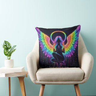 Cojín Decorativo Figura celestial mística femenina colorida
