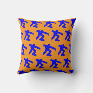 Cojín Decorativo Figura corriendo en azul