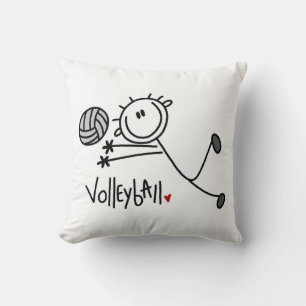 Cojín Decorativo Figura de palo masculina básica de voleibol
