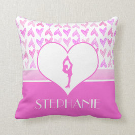 Cojín Decorativo Figura personalizada corazones de la acuarela del