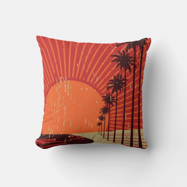 Cojín Decorativo Fila de la palmera (Anverso)