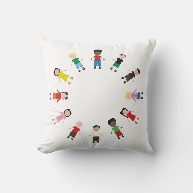 Cojín Decorativo Fila de niños (Anverso)