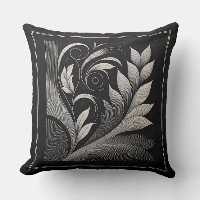 Cojín Decorativo Filigree Leaf Frame (Anverso)