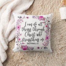 Filipinas 4:13 Escritura bíblica rosa y púrpura