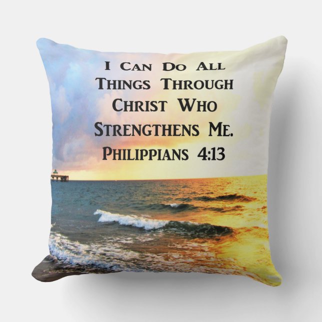 COJÍN DECORATIVO FILIPINAS INSPIRADORES 4:13 SCRIPTURA VERSE (Anverso)