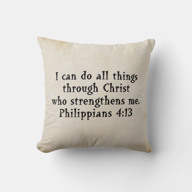 Cojín Decorativo filipinos de la escritura 4:13 (Anverso)