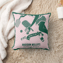 Cojín Decorativo Fin de semana de soltera con Pickleball moderno y 